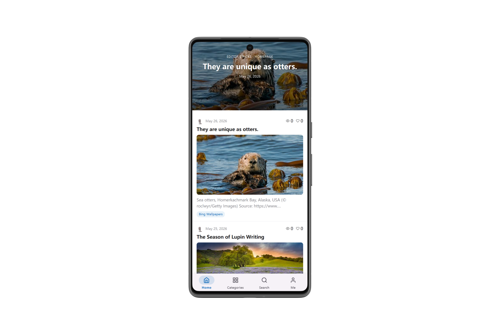 Basic and Touch templates running side-by-side on real devices